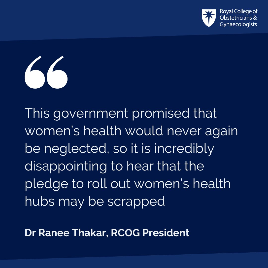 The RCOG has expressed deep concern amid reports that the UK Government is considering removing the requirement for NHS integrated care boards to fund women’s health hubs. Read our open letter to the Secretary of State for Health and Social Care: brnw.ch/21wQkbV