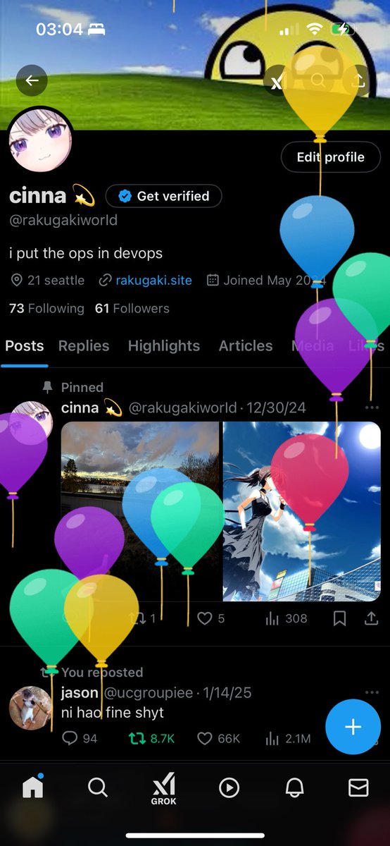 to my loyal moots sorry about my cryostasis. however my balloons have arrived ( 22 )