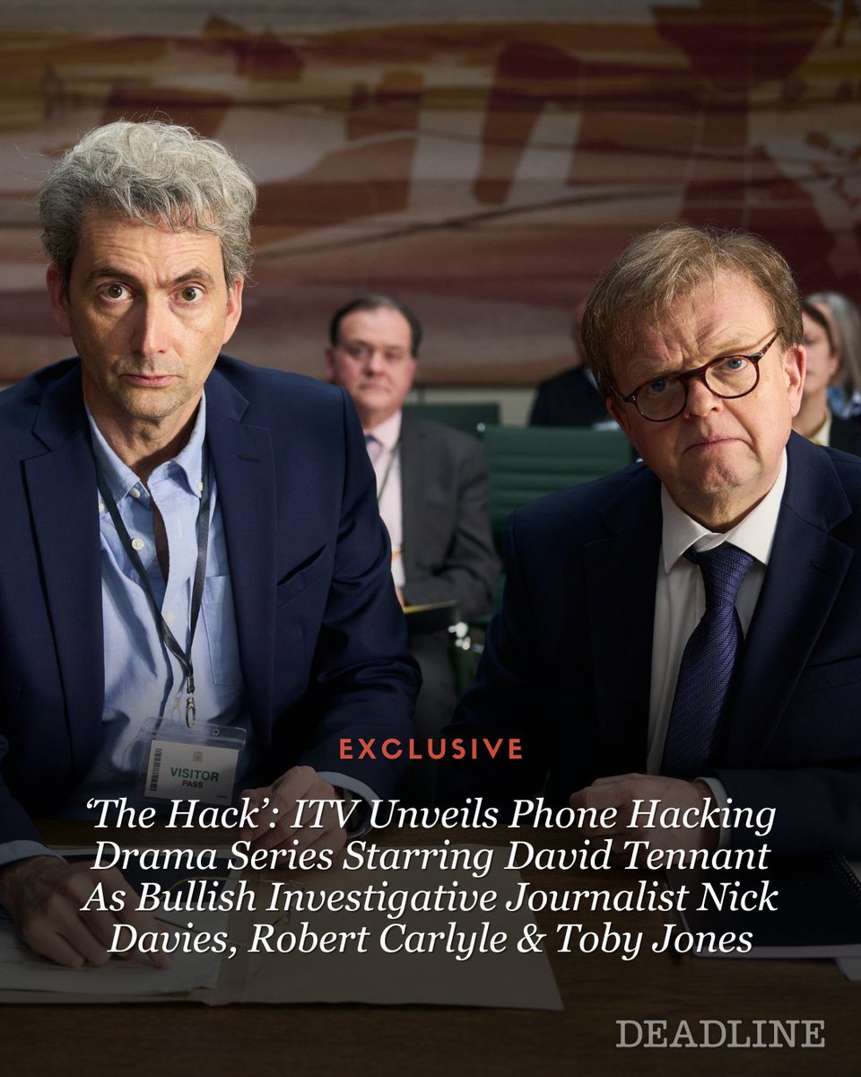 Deadline (@deadline) on Twitter photo EXCLUSIVE: The timing couldnāt be better. Just a week after Rupert Murdochās shock apology and settlement with Prince Harry, ITV has unveiled a phone hacking drama series from Jack Thorne starring David Tennant as investigative journalist Nick Davies.
Set between 2002 and 2012, EXCLUSIVE: The timing couldnāt be better. Just a week after Rupert Murdochās shock apology and settlement with Prince Harry, ITV has unveiled a phone hacking drama series from Jack Thorne starring David Tennant as investigative journalist Nick Davies.
Set between 2002 and 2012,
