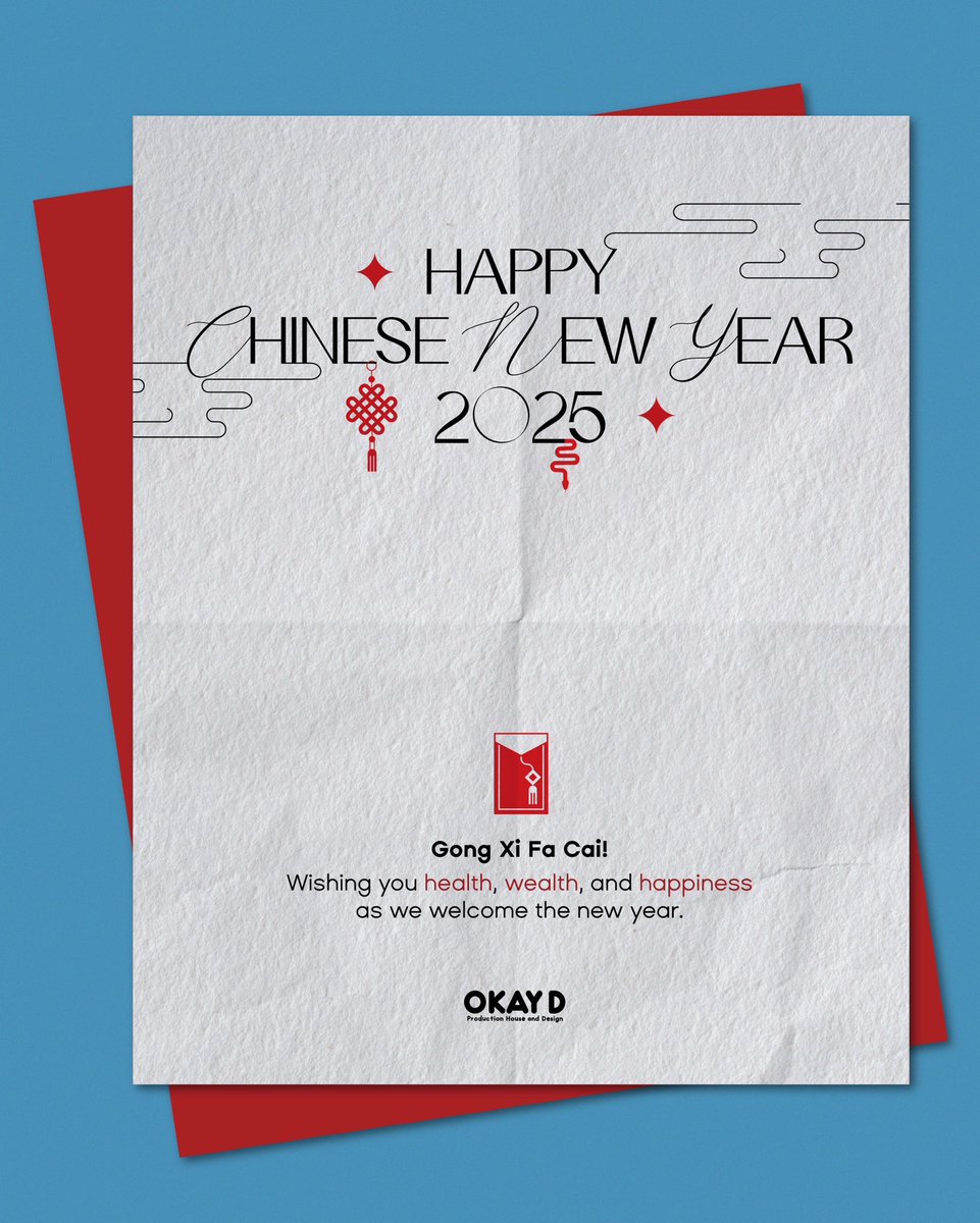 ⛩️ 新年快乐 Wishing you a very prosperous Chinese New Year!

ตรุษจีนปีนี้ทางโอเคดีฯ ขอให้ทุกคนปังๆ เฮงๆ ประสบความสำเร็จกันถ้วนหน้า มีแต่ความสุข ความสมหวัง มีรอยยิ้มในทุกๆวัน🧧

#OKAYD #ตรุษจีน