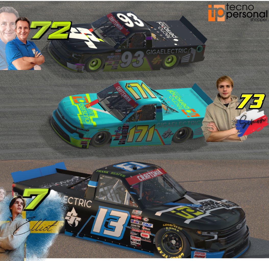 "🏁 The first race of the Truck Championship at <a href="/VirtualOval/">Virtual Oval</a> is underway! 🚚💨 Our three drivers are ready to bring the heat and battle for the points. Best of luck for the championship

<a href="/Lemasi4/">Lemasi 4 U</a> 
<a href="/simonnadvornik/">Šimon Nádvorník🇨🇿🇪🇺</a> 
<a href="/axzygen57331/">Axzygen</a> 

#TruckChampionship #VirtualOval #Racing"