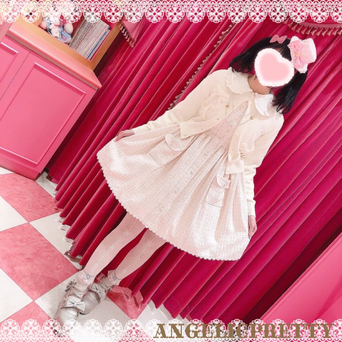 🎀Macaron Tweedワンピース🎀 Pri♡¥41,800(tax in) Col♡ピンク