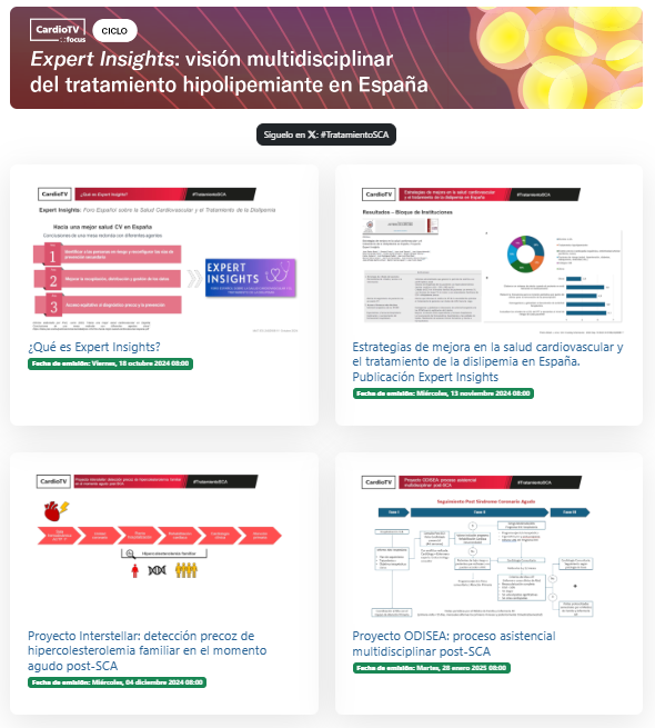 🫀 Repasa en el ciclo #ExpertInsights en #CardioTV las opiniones, recomendaciones y propuestas de clínicos expertos de diferentes especialidades para mejorar a nivel nacional la prevención y el tratamiento de las enfermedades cardiovasculares. secardio.es/ExpertInsights

⭐️