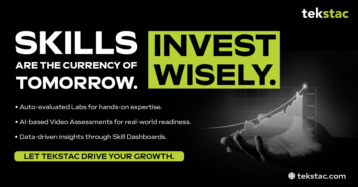 TekstacHQ's tweet image. Invest in your team’s growth 🚀
At #Tekstac, we make skilling effective with:
✅ AI-powered labs
✅ Real-world assessments
✅ Data-driven insights
Ready to elevate your workforce? 👉
tekstac.com/demo-request/
#SkillUp #TechDrivenLearning #GrowthInAction