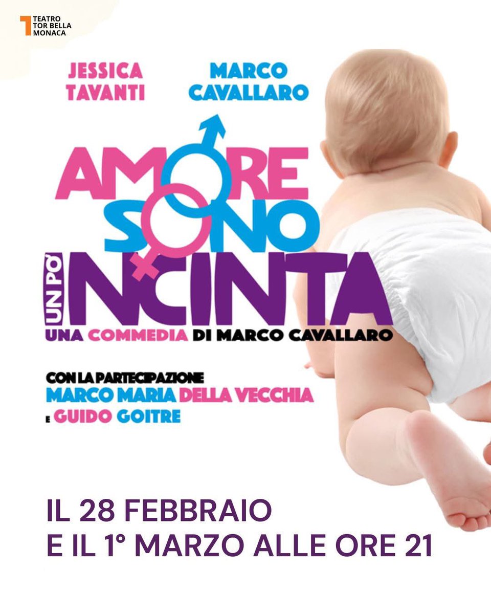 🎭 AMORE SONO UN PO’ INCINTA
📅 IL 28 FEBBRAIO E IL 1° MARZO
🎞️ Esagera | La Bilancia
🎥 Di Marco Cavallaro

🎫 Prenota ora ► tinyurl.com/yvaxepbm
ℹ️ Info ► tinyurl.com/yz6yunbn