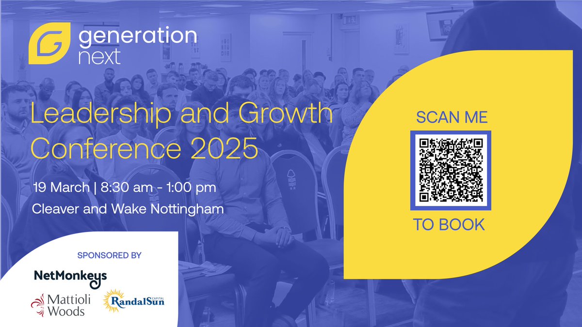 Generation Next (@emcgennext) on Twitter photo β¨ Join the inaugural Generation Next Conference on 19 March at Cleaver and Wake.
Delivered with our headline partner <a href="/MattioliWoods/">Mattioli Woods</a> <a href="/NetMonkeys/">NetMonkeys</a> and RandalSun Capital.
Book your tickets now >>> bit.ly/3ZdYMVx
#CareerDevelopment #YoungProfessionals #NetworkingEvent β¨ Join the inaugural Generation Next Conference on 19 March at Cleaver and Wake.
Delivered with our headline partner <a href="/MattioliWoods/">Mattioli Woods</a> <a href="/NetMonkeys/">NetMonkeys</a> and RandalSun Capital.
Book your tickets now >>> bit.ly/3ZdYMVx
#CareerDevelopment #YoungProfessionals #NetworkingEvent