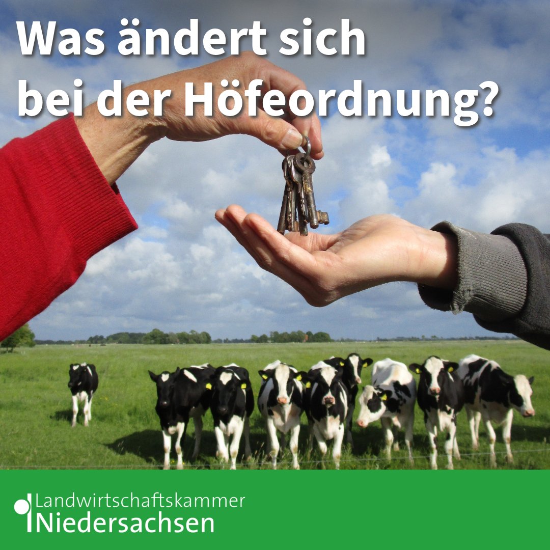 Was ändert sich mit der neuen #Höfeordnung in Sachen #Generationenwechsel für #Landwirte und #Landwirtinnen? Ein Überblick: lwkn.de/höfeordnung