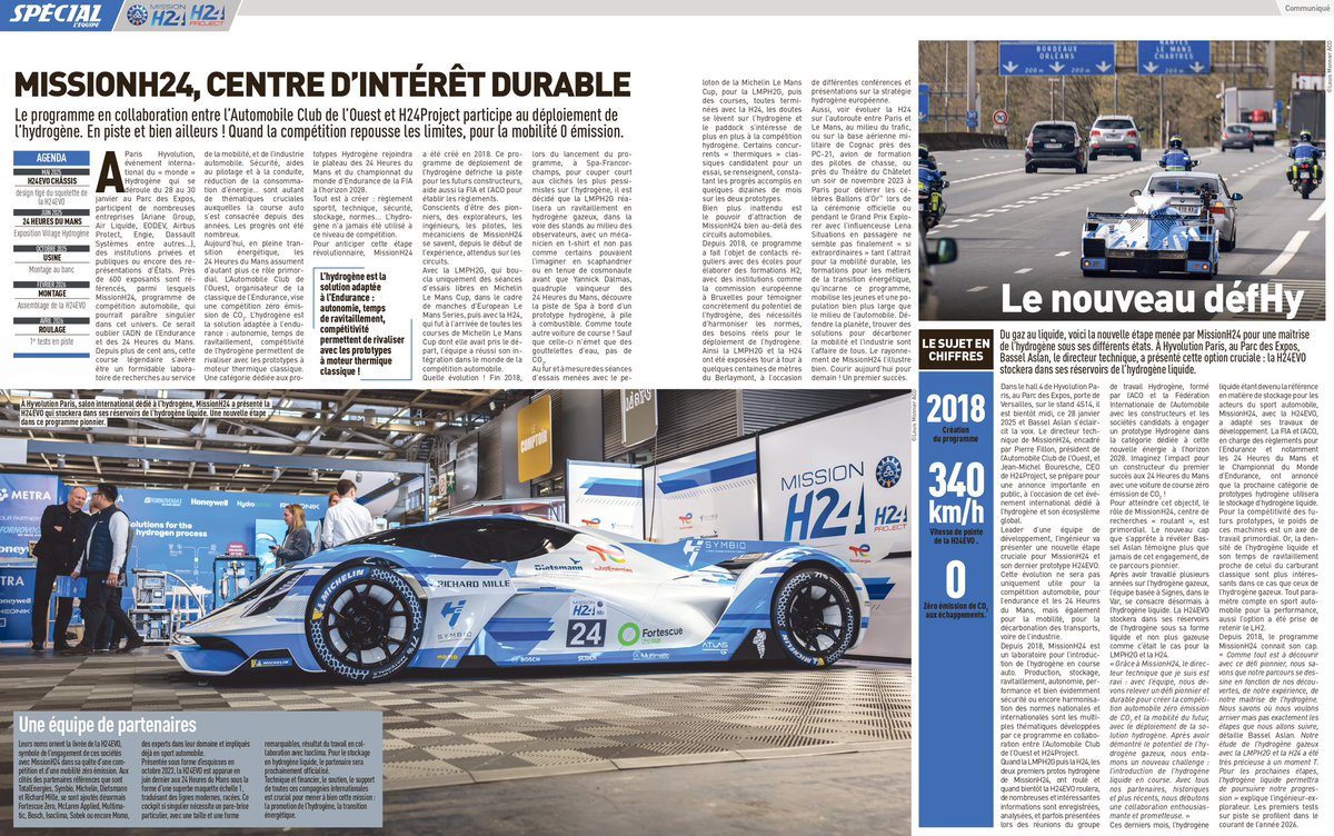 Double page consacrée à MissionH24 ce mercredi 29 janvier dans le quotidien <a href="/lequipe/">L'Équipe</a>.
 
Un nouveau cap pour #MissionH24 et la H24EVO ! #liquidH2