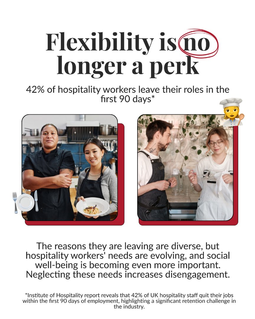 Flexibility in scheduling isn't just a perk—it's a necessity in hospitality.

Contrary to popular belief, flexible schedules aren't chaotic - they improve people management in our industry.

For more insights, check out our blog on best practices for flexible scheduling in
