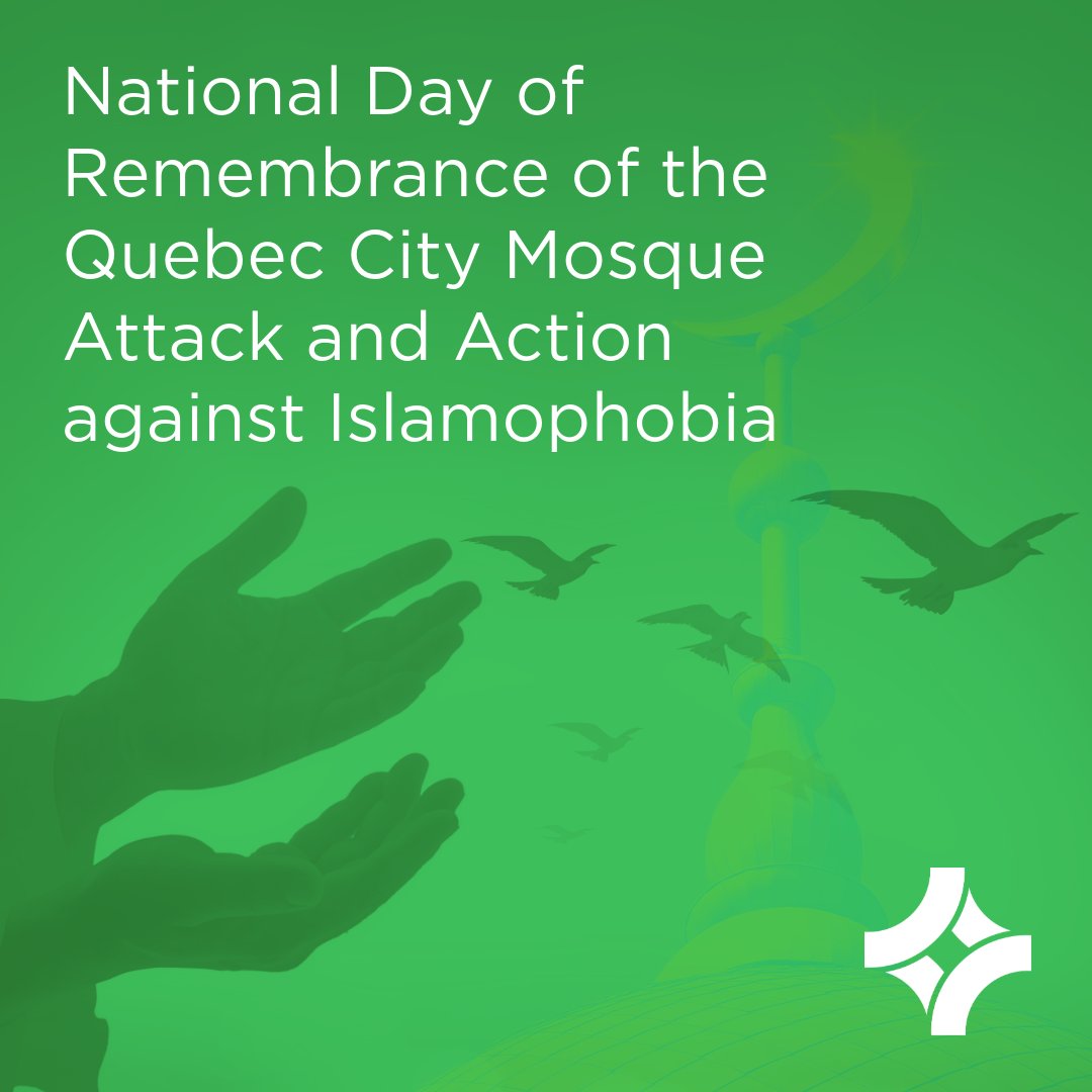 RNU_NL's tweet photo. On the National Day of Remembrance of the Quebec City Mosque Attack, we honour the memory of the six men who lost their lives and stand with Muslim communities across Canada.
Let's combat Islamophobia by valuing diversity, inclusion, and respect for all.
#RememberJanuary29 https://t.co/02RN29KiQf
