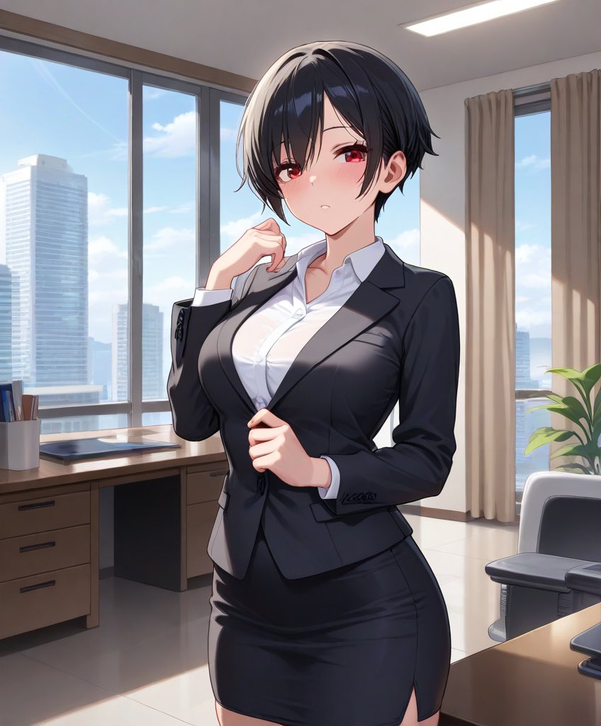 社長秘書が髪を切ってきた