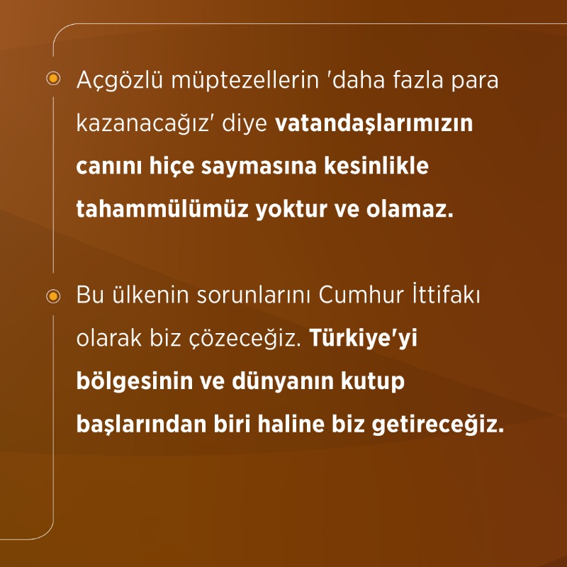 Akparti's tweet photo. Genel Başkanımız ve Cumhurbaşkanımız Recep Tayyip Erdoğan’ın TBMM Grup Toplantımızda öne çıkan açıklamaları.
