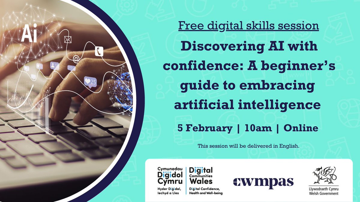 🔮 Next Wednesday (5 February) | 10am
 
Discovering AI with confidence: A beginner’s guide to embracing artificial intelligence (ENG)
 
🤖 An introduction to AI
🤖 Productivity, health, and more
🤖 Implications for online safety and critical thinking
 
🎟️: buff.ly/4gdUCTX