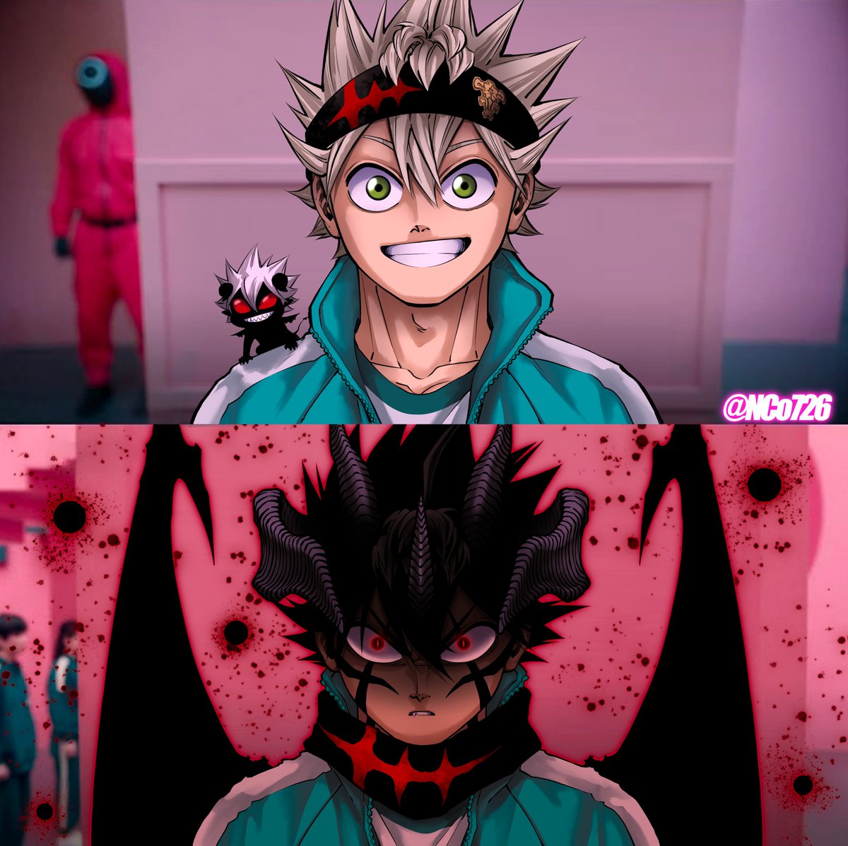 😁❤️-->👿🖤

#BCSpoilers #BlackClover #Asta #ブラッククローバー #SquidGame2