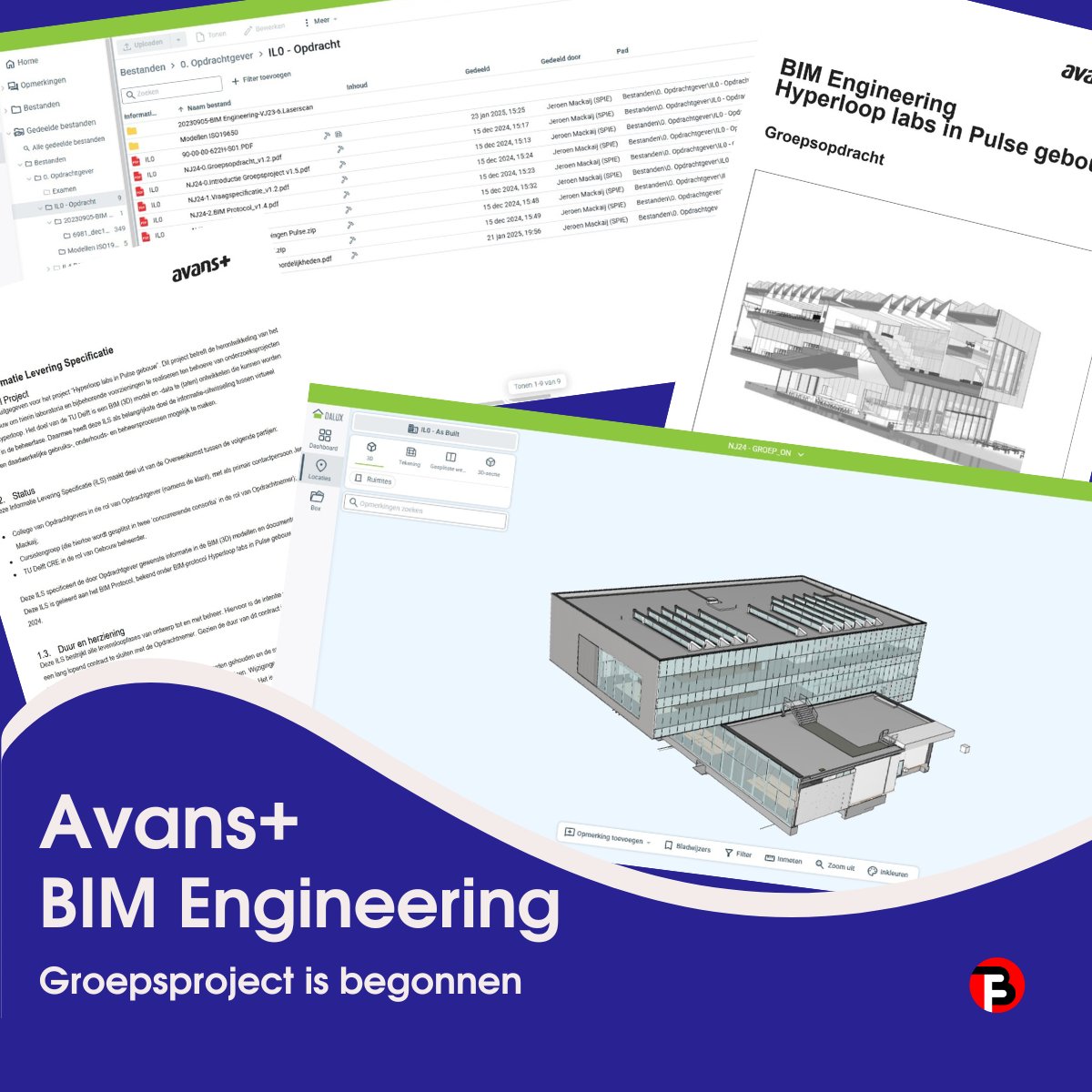 Het Groepsproject voor de Avans+ BIMEngineering opleiding is begonnen!

linkedin.com/posts/bimforce…

Plan direct met ons een afspraak in: lnkd.in/eGgwpscv.

Wil je graag onze nieuwsbrief ontvangen? Schrijf je in via de link: lnkd.in/eS7iNCEm