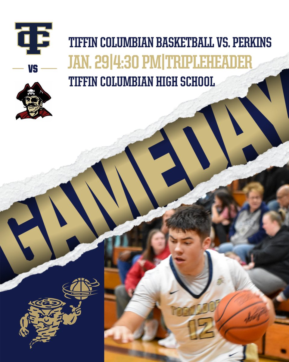 The Tornadoes return to their home floor tonight to take on the Pirates from Perkins in an SBC Lake match-up. Tripleheader action begins at 4:30pm with our 9th grade game. 
#TCattitude