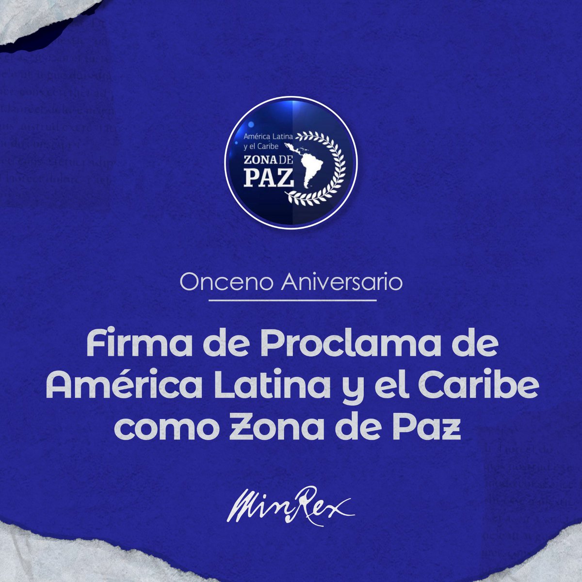 Celebramos 11º aniversario de firma Proclama América Latina y el Caribe como #ZonaDePaz en II Cumbre #CELAC en La Habana.

Reiteramos compromiso de Cuba con solución pacífica de controversias, a fin de desterrar para siempre uso y amenaza de uso de la fuerza de Nuestra América.