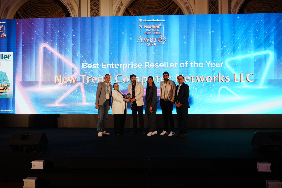 tahawultech's tweet image. New Trend Computer Networks LLC wins the Best Enterprise Reseller of the Year Award, congratulations.
#NewTrendComputerNetworks
#RMEAwards2024
#tahawultech