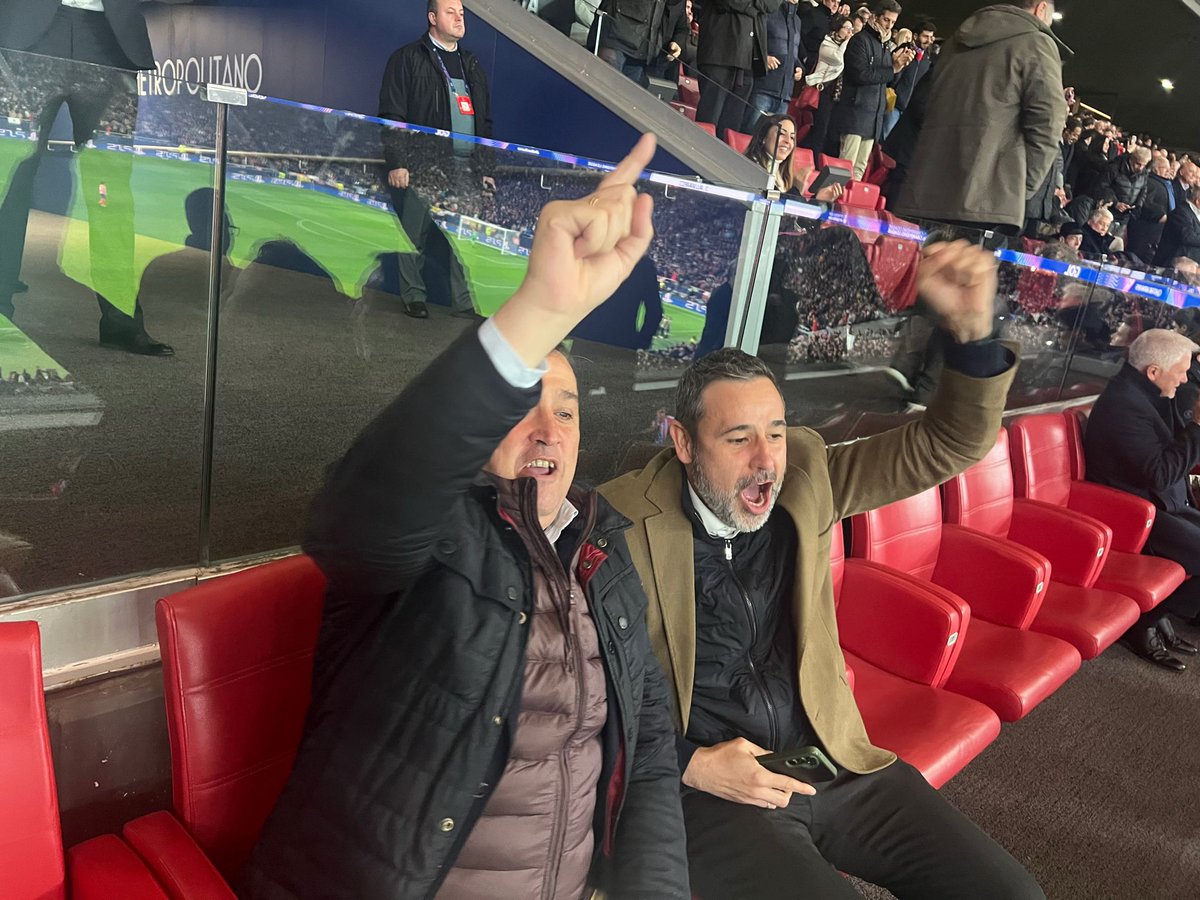 Consenso sobre la "Champions" en el departamento 1F del Tribunal de Cuentas. El Real Madrid ganó 5-1 al Salzburgo y el Atléti 2-1 al Bayer-Leverkusen. Todos contentos,... de momento.