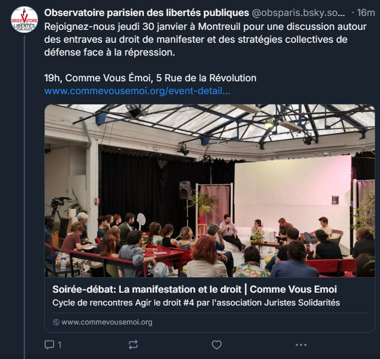 Observatoire parisien des libertés publiques tweet media