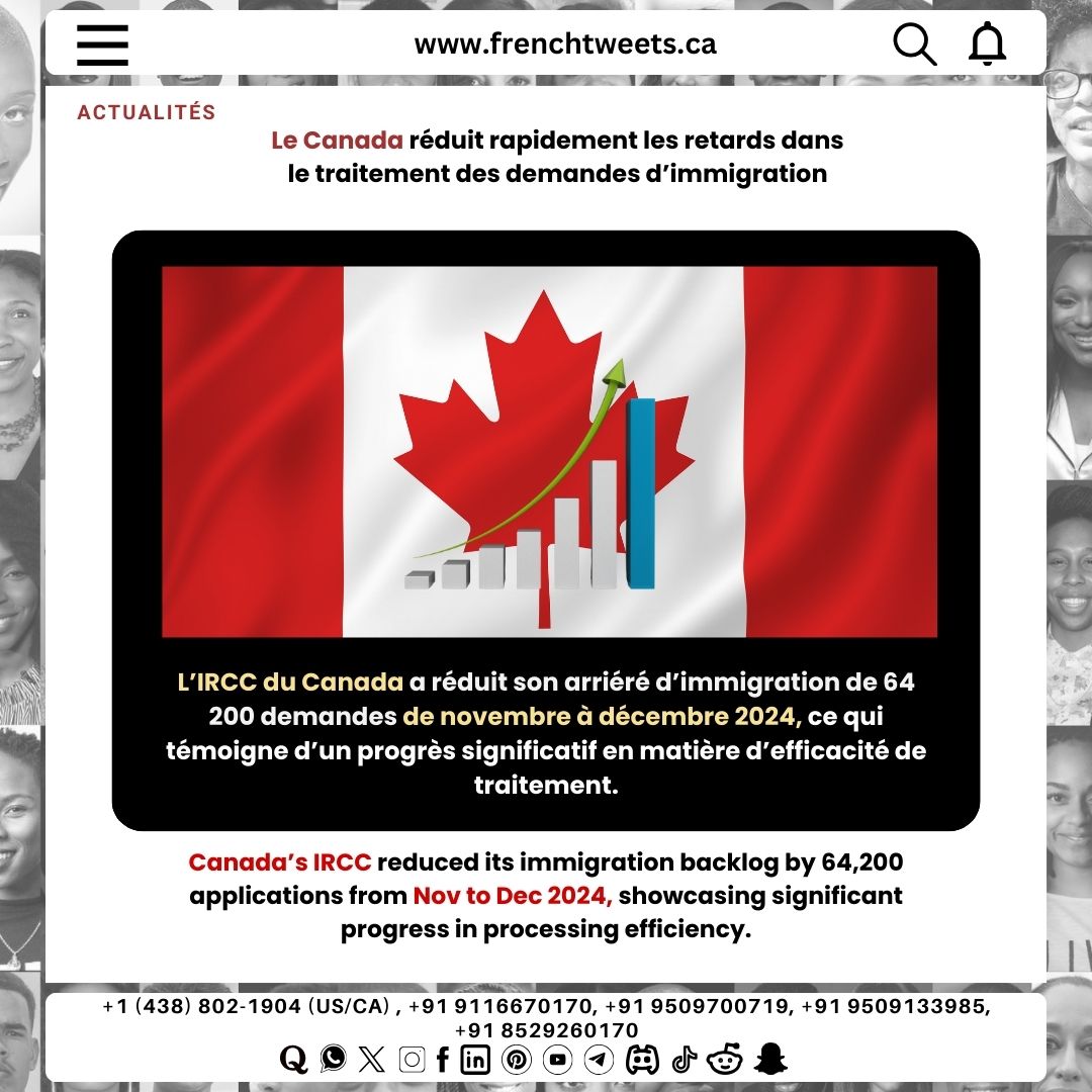 frenchtweets1's tweet photo. IRCC cut immigration backlog by 64.2K in a month! Faster processing ahead! 🇨🇦✨

#ircc #canadaimmigration #immigrationnews #visaupdate #expressentry #canadapr #workincanada #studyincanada #movetocanada #backlogreduction #visaprocessing #canadavisa #prprocessing #newlifeincanada https://t.co/coJsV4mqKn