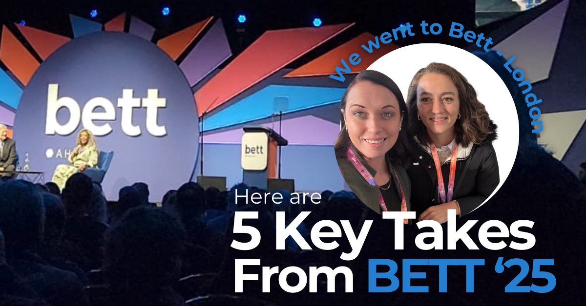 The 5 key takes from #Bett2025: 
- Integration of AI in education is a huge trend.
- Refreshing new takes on wellbeing through EdTech. 
- Students are prepared for the workforce more efficiently. 
- African Edtechs are leading the way.
- Huge advancements in Edtech tools.