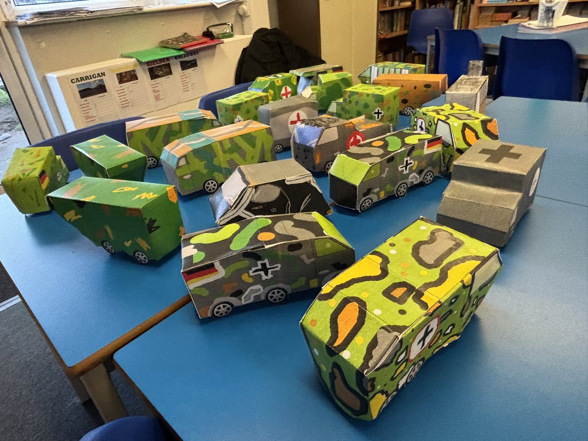 KCEclasses789's tweet photo. 💻 Yew Class got creative with computer-aided design, crafting German Army vehicles inspired by Rose Blanche, our current English text. A fantastic blend of history, literature, and tech! @LiteracyCounts1 @purpleMash #CAD #PrimaryLearning #RoseBlanche https://t.co/ykyKYHLgLy