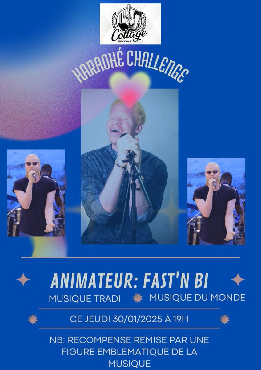 FastN_Bi's tweet photo. 🚨 Le retour du king du mic… et cette fois, c’est VOUS qui allez briller ! 🎤🔥
📍 Nouveaux rendez-vous karaoké chaque semaine
🎶 Karaoké Challenge : viens tester ta voix et prouver que t’as le flow !
🤔 Tu chantes quoi en premier ? 👇
#KaraokeChallenge #MicroOn #indondopremium https://t.co/XnUXci93N9