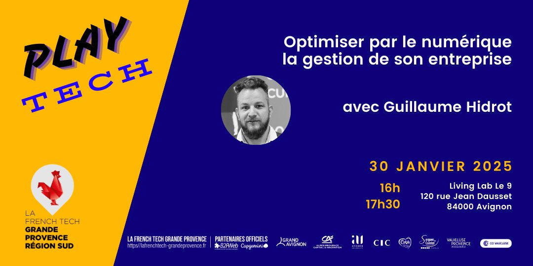 La French Tech Grande Provence (@frenchtechgp) on Twitter photo 🧐Comment faire le tri entre tous les outils et les bonnes pratiques pour optimiser la gestion de son entreprise avec le numérique ?
Une expertise de <a href="/GuillaumeHidrot/">Guillaume Hidrot</a>
sur inscription 👇
airtable.com/appGVDDdwCux45… 🧐Comment faire le tri entre tous les outils et les bonnes pratiques pour optimiser la gestion de son entreprise avec le numérique ?
Une expertise de <a href="/GuillaumeHidrot/">Guillaume Hidrot</a>
sur inscription 👇
airtable.com/appGVDDdwCux45…