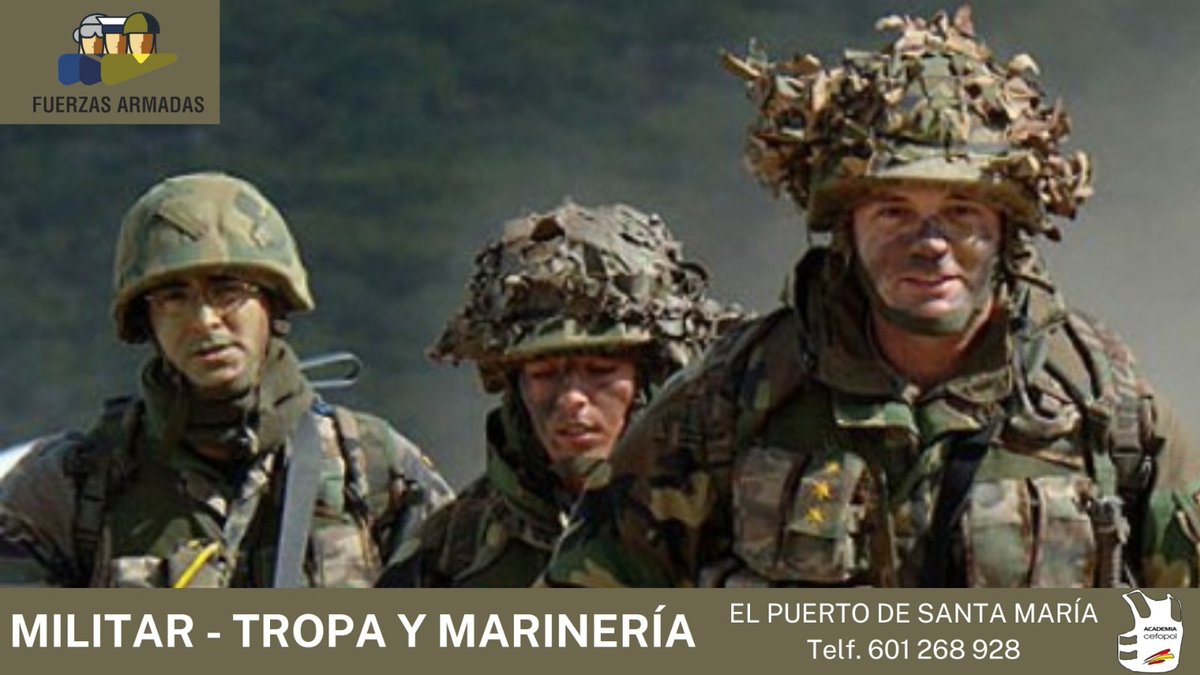 Publicada convocatoria Fuerzas Armadas.🪖🇪🇦💪

Desde el 30 de enero hasta el 1 de febrero se puede pedir cita.💪

boe.es/boe/dias/2025/…

Academia especializada en la preparación a las fuerzas armadas.
cefopol.com
Telf. 601268928
El Puerto de Santa María.