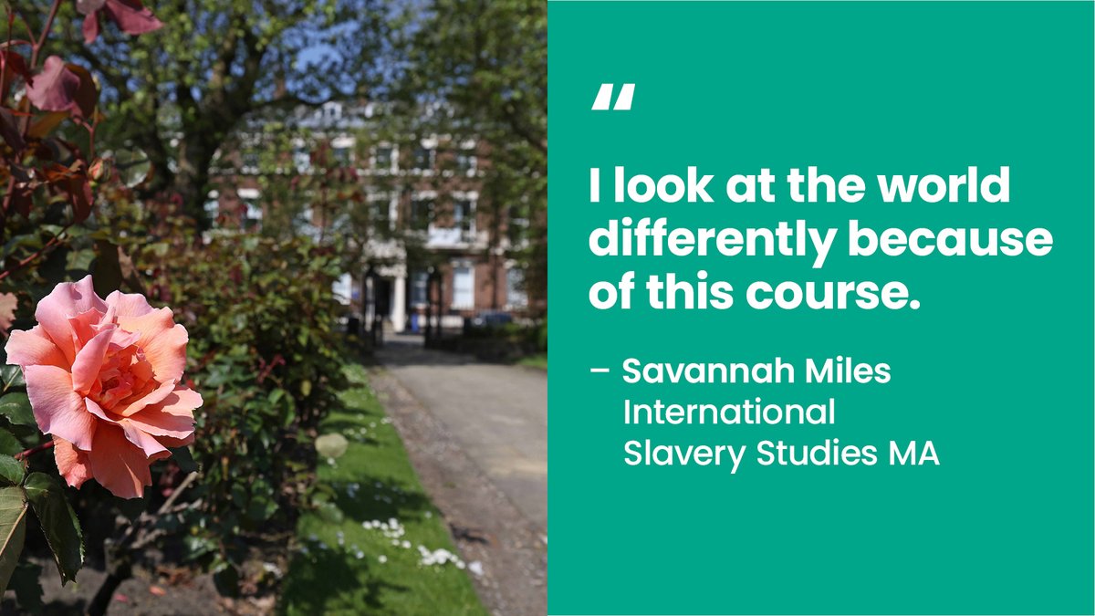 🌟Interested in postgraduate study? Savannah Miles answers a few questions on her experience doing an International Slavery Studies MA. 

liverpool.ac.uk/history/blog/2…