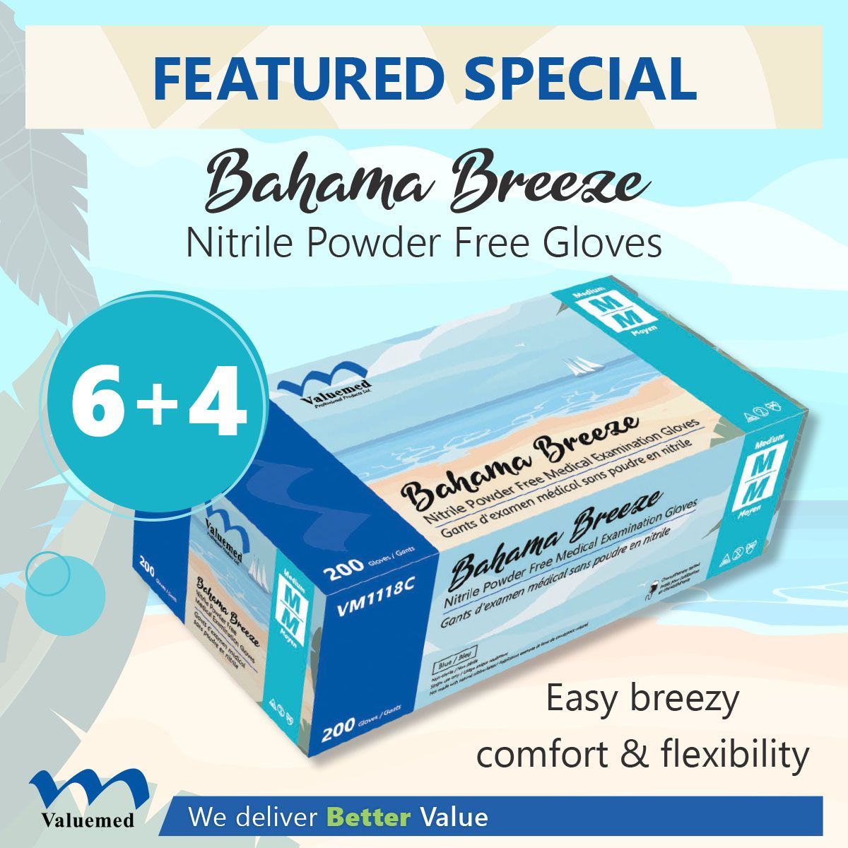 Valuemed_Canada's tweet photo. Featured Dental: Bahama Breeze Gloves 
Treat your hands to comfort with Bahama Breeze nitrile gloves! Flexible, protective, and perfect for healthcare professionals. 

Get yours online today: https://t.co/myKmxt2Slp https://t.co/wdOuKOdlL2