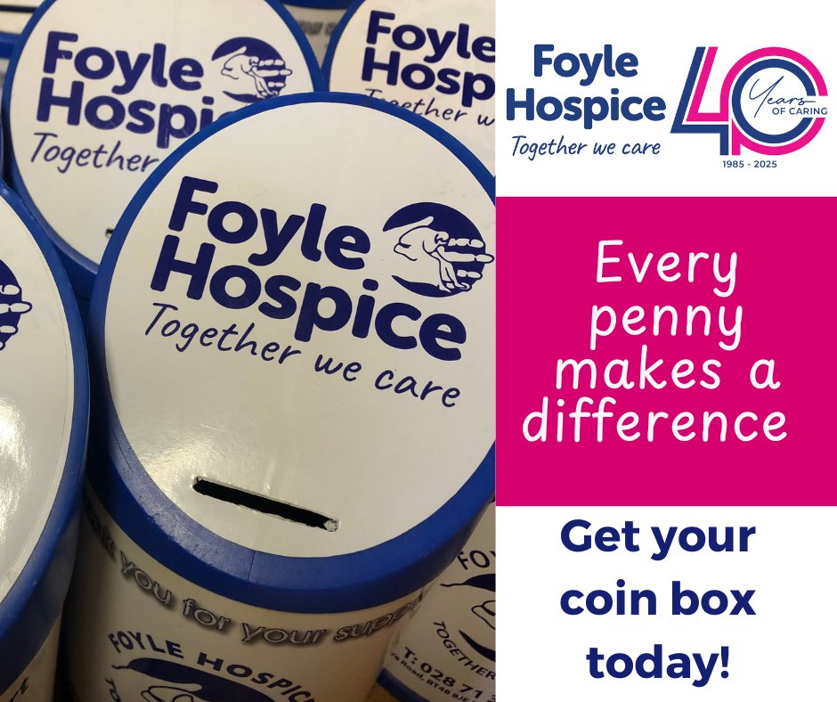 FoyleHospice's tweet image. Every penny makes a difference and as the old saying goes, look after the pennies and the pounds will look after themselves! 

Contact our fundraising office on 02871 359 888 or email fundraising@foylehospice.com to get your coin box today.

#change #coinhunt