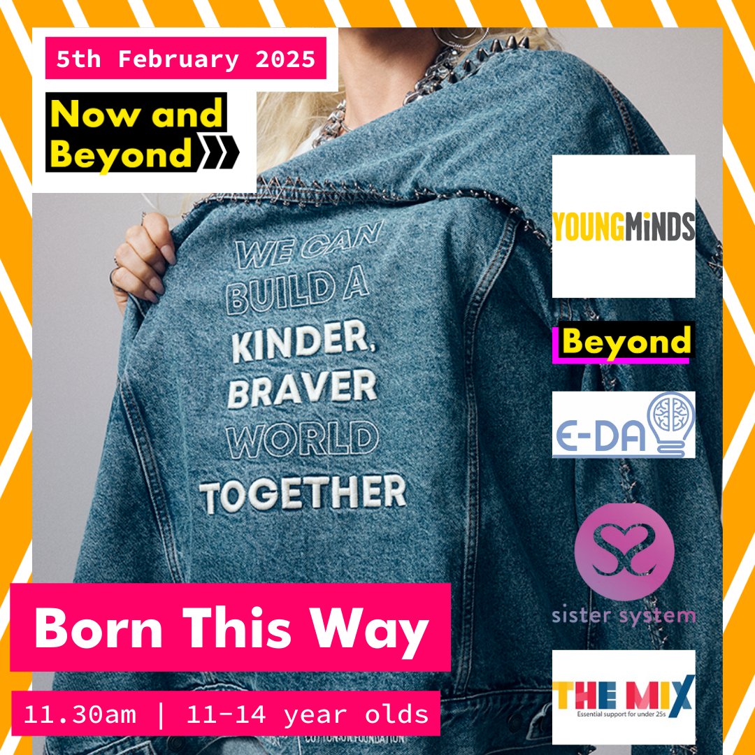 The Mix (@themixuk) on Twitter photo Tune in with your classes (11-14 year olds) on 5th February at 11.30am during Now and Beyond for a celebration of discovery and authenticity⭐
Co-designed by young people and hosted by Dylan Holloway (Dylan and The Moon) - ambassador for Beyond, Born This Way brings together Tune in with your classes (11-14 year olds) on 5th February at 11.30am during Now and Beyond for a celebration of discovery and authenticity⭐
Co-designed by young people and hosted by Dylan Holloway (Dylan and The Moon) - ambassador for Beyond, Born This Way brings together