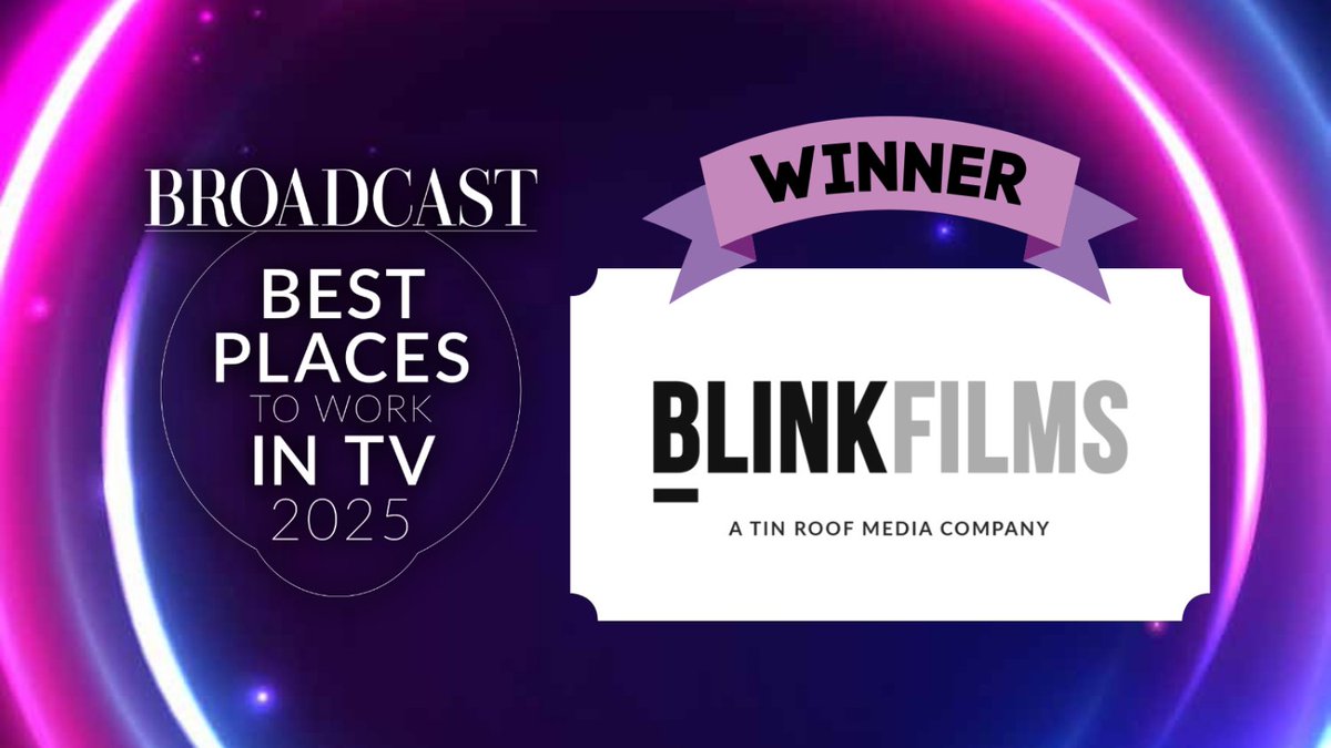 Broadcastnow (@broadcastnow) on Twitter photo Well done to <a href="/BlinkFilms/">Blink Films UK</a> for making it onto the Broadcast Best Places to Work in TV list! A reflection of the great work they do to create a positive workplace. #BroadcastBPTW #BPTW2025 Well done to <a href="/BlinkFilms/">Blink Films UK</a> for making it onto the Broadcast Best Places to Work in TV list! A reflection of the great work they do to create a positive workplace. #BroadcastBPTW #BPTW2025