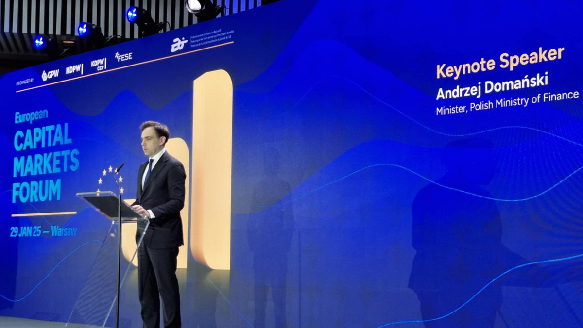 KDPW_'s tweet photo. European Capital Markets Forum has just started.
Opening remarks: Maciej #Trybuchowski, CEO of @KDPW_ and @kdpw_ccp and Tomasz #Bardziłowski, CEO of @GPW_WSExchange.
Opening keynote speech: Andrzej #Domański, Polish Minister of Finance (@MF_GOV_PL)
Keynote speech: Klaus #Löber, Chair of CCP Supervisory Committee, EuropeanSecurities Markets Authority (@ESMAComms )
ECMF jointly organised by @KDPW_, @kdpw_ccp, @GPW_WSExchange and @FESEBrussels