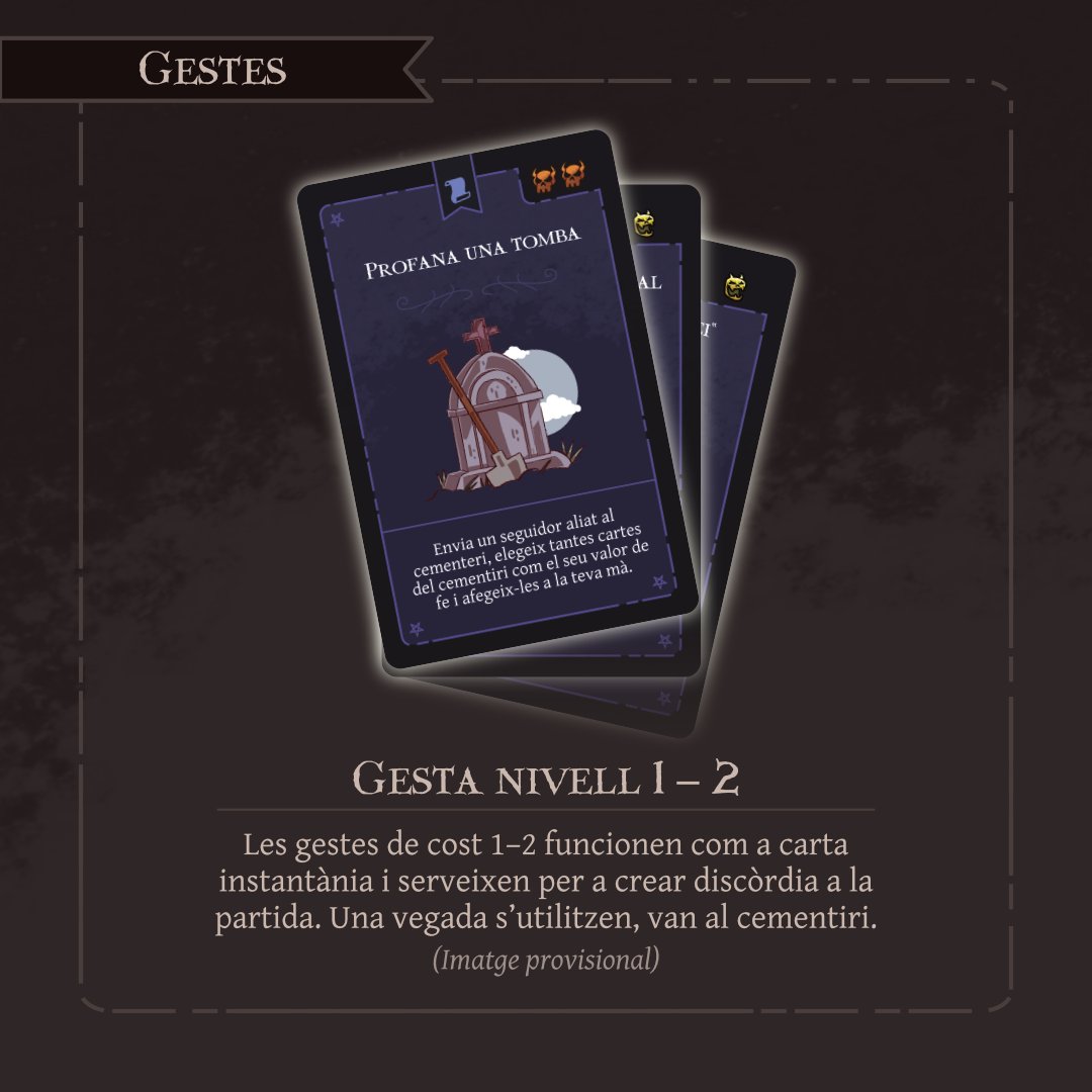 irasinotornaras's tweet photo. Avançam amb el disseny d'Infernal!
Avui us parlam de les gestes.
Seguiu la campanya de @Verkami a: https://t.co/dyrlLzfqii
#InfernalElJoc
#jocs #dimoni #novetats #verkami #juegos #juegosdecartas #arte #boardgame #filler #novedades #gamberro #demonio #infierno #Mallorca https://t.co/CSx2t5CcVB