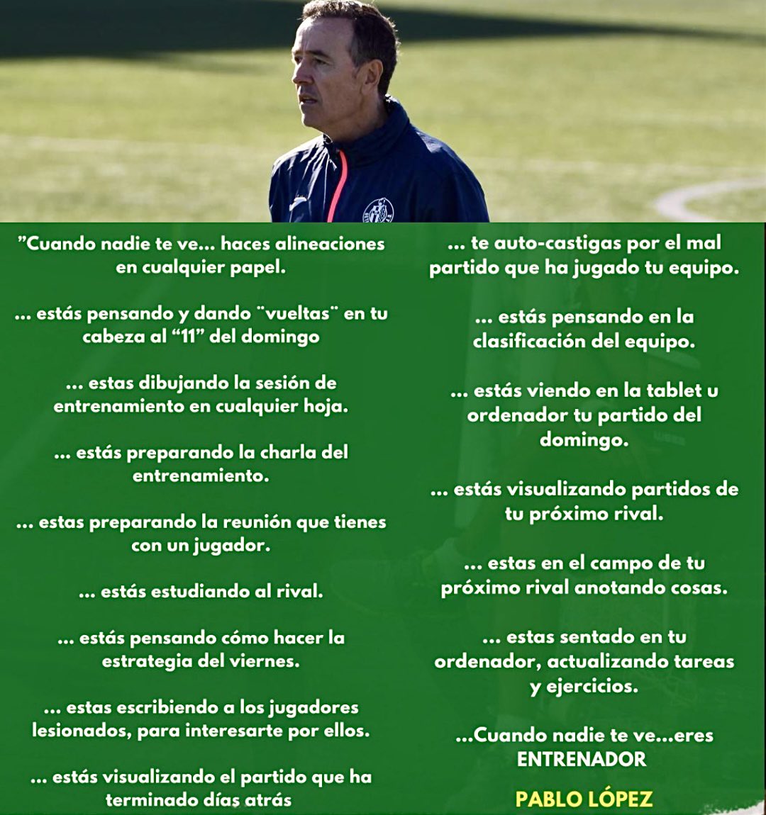 Cuando nadie te ve…

                                   (…eres  ENTRENADOR )