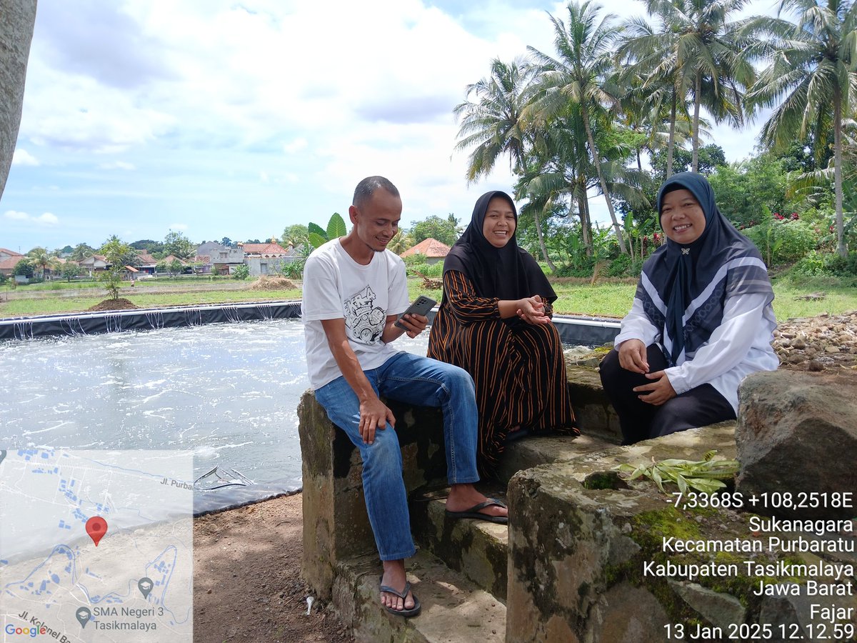 EvaRavela's tweet photo. Senin (13/01/25), Eva Ravela NS, Luhkan Kota Tasikmalaya, di Pokdakan Fajar, Kel. Sukanagara, pembinaan dan  panen  ikan nila, sebanyak 150 kg, uk 5 ek/kg, harga 25 rb/kg
#GiatLuhkanSatminkalBogor #KtTasik #Panen #luhlapor
@pusluh_bppsdm @brpbatpp_bogor  @bppsdm_kp @kkpgoid https://t.co/PmGSBNoCnI