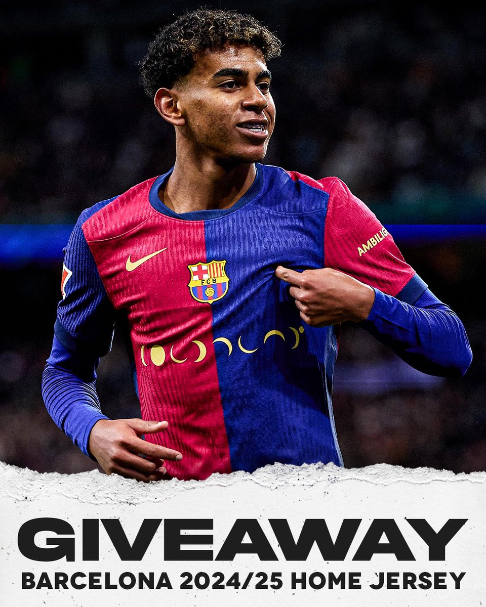 Managing Barça (@managingbarca) on Twitter photo 🚨🔵🔴 GIVEAWAY! If Lamine Yamal scores vs Atalanta, we will give away FC Barcelona’s 2024/25 Home Jersey. To enter:
• Follow <a href="/pubitysport/">Pubity Sport</a>
• LIKE and RT this post
The winner will be announced after the match, good luck! 🔥🤝 🚨🔵🔴 GIVEAWAY! If Lamine Yamal scores vs Atalanta, we will give away FC Barcelona’s 2024/25 Home Jersey. To enter:
• Follow <a href="/pubitysport/">Pubity Sport</a>
• LIKE and RT this post
The winner will be announced after the match, good luck! 🔥🤝