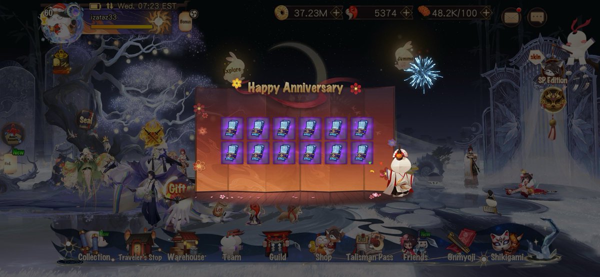 TanZata's tweet photo. #OnmyojiSenhimeResurgent #OnmyojiFortunegiverZashiki 12 free Mystery Amulets giveaway! Happy holiday, Master! Let's continue to look out for each other in the new year! https://t.co/HTrV4Pts5Z