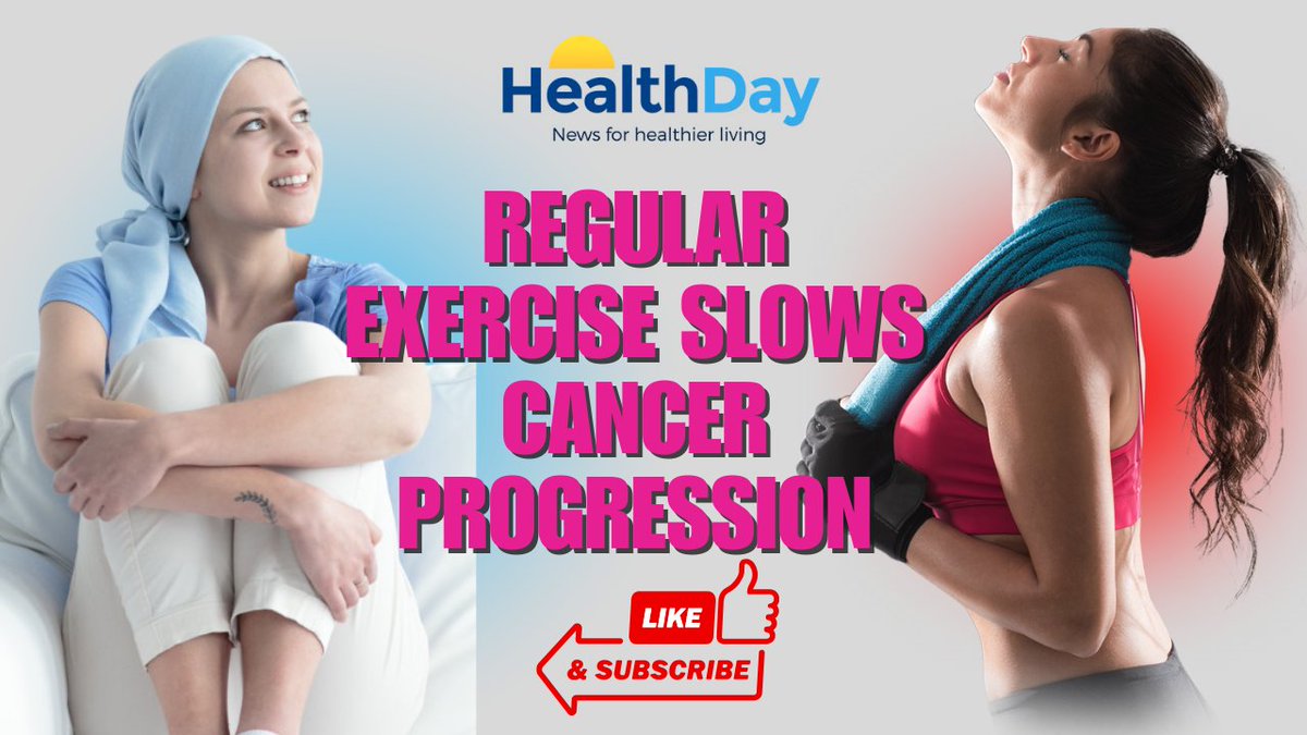 HealthDayTweets's tweet image. Even relatively low levels of physical activity before a cancer diagnosis may lower the risks of both disease progression and death, according to a new study.

youtu.be/1zrPksKa4Kg

#CancerPrevention #CancerAwareness #ExerciseForHealth #StayActive #HealthyLiving