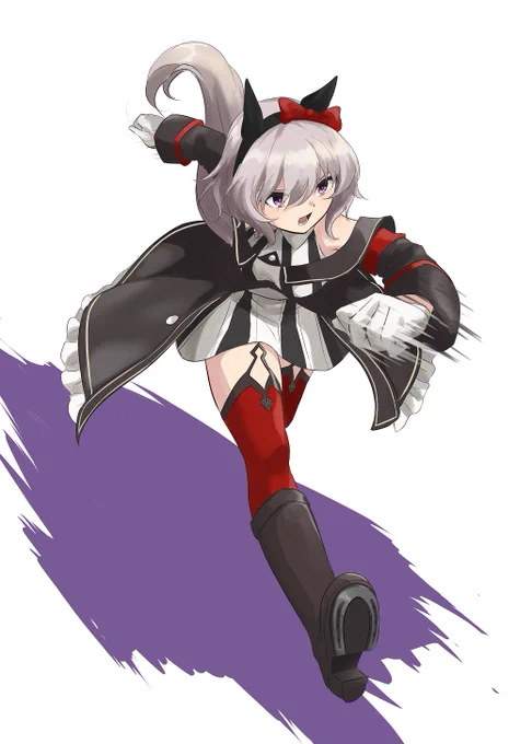 ずっきーさんの絵が素敵だったので描かせていただきました!こういう子が本気の顔見せるの良いですよね 