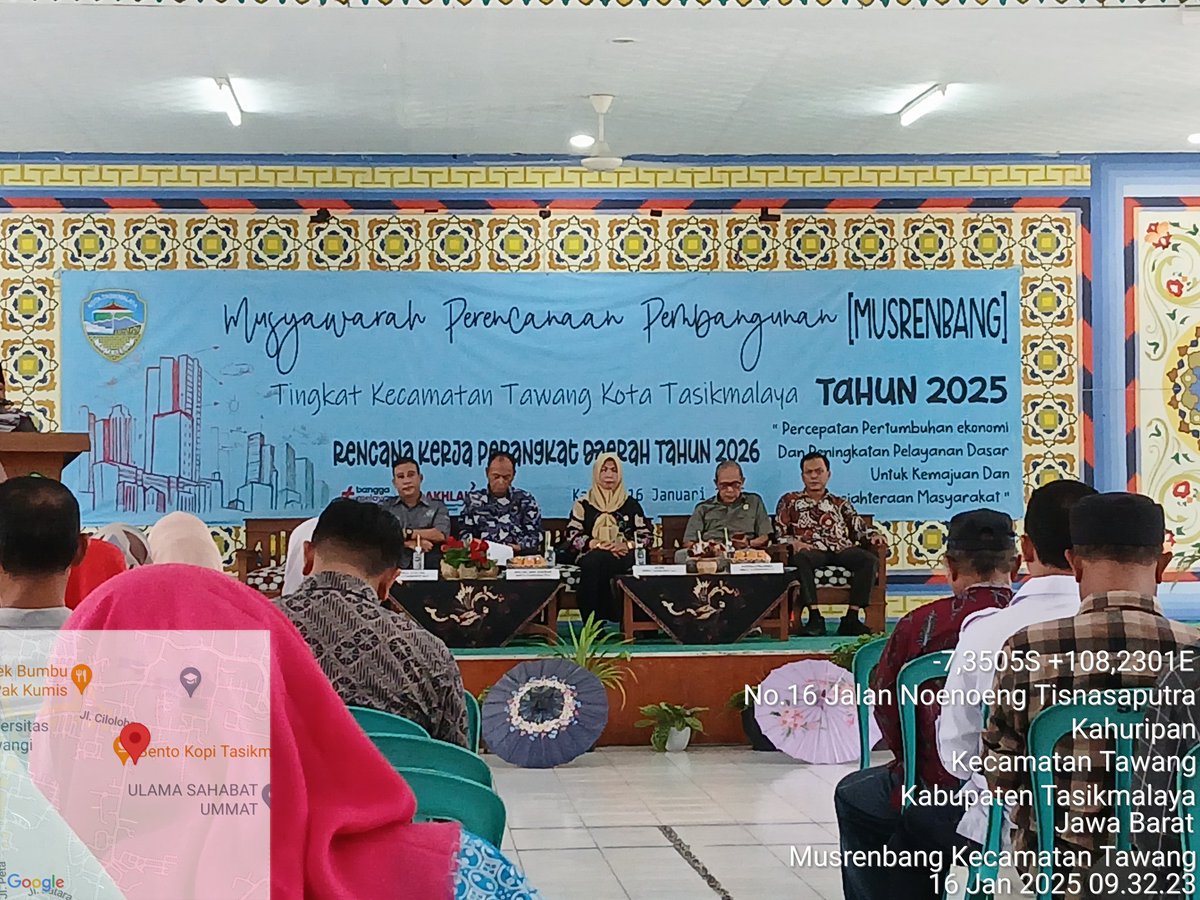EvaRavela's tweet photo. Kamis (16/01/25), Eva Ravela NS, Luhkan Kota Tasikmalaya, di  Aula STAI Tasikmalaya, Mengikuti Musrenbang RKPD tahun 2026 Kecamatan Tawang
#GiatLuhkanSatminkalBogor
#Aktivitas  #KtTasik #luhlapor @kkpgoid
@bppsdm_kp  @pusluhkp 
@brpbatpp_bogor https://t.co/VoddmU4rY9