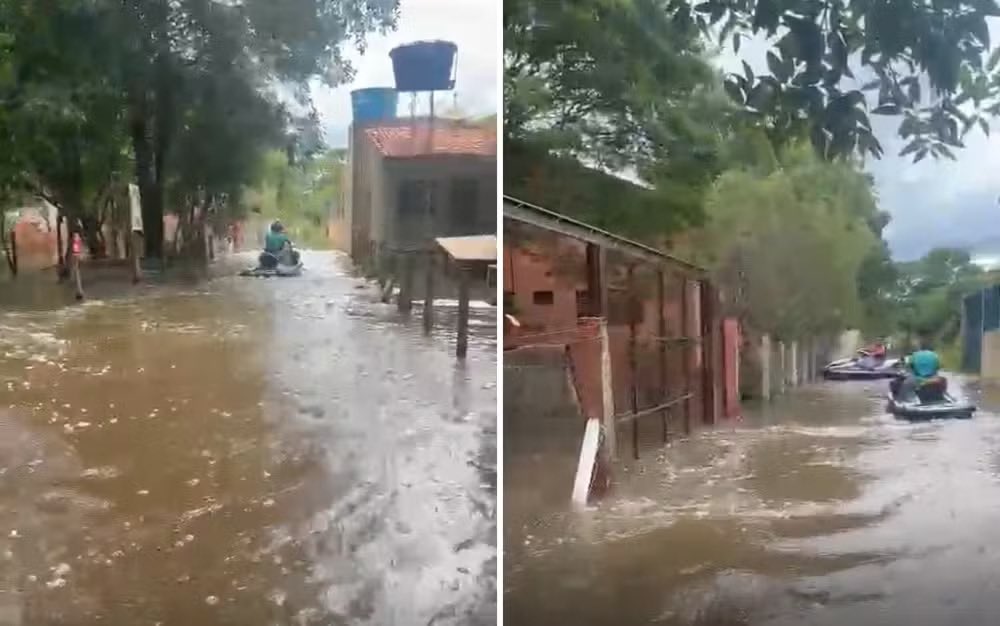 g1goias's tweet photo. VÍDEO: turistas usam motos aquáticas para passar por estradas alagadas após cheia do Rio Araguaia
==> https://t.co/secRZkepgd #g1go #meioambiente #RioAraguaia #cheia #SãoMigueldoAraguaia https://t.co/peEcgHmDXO