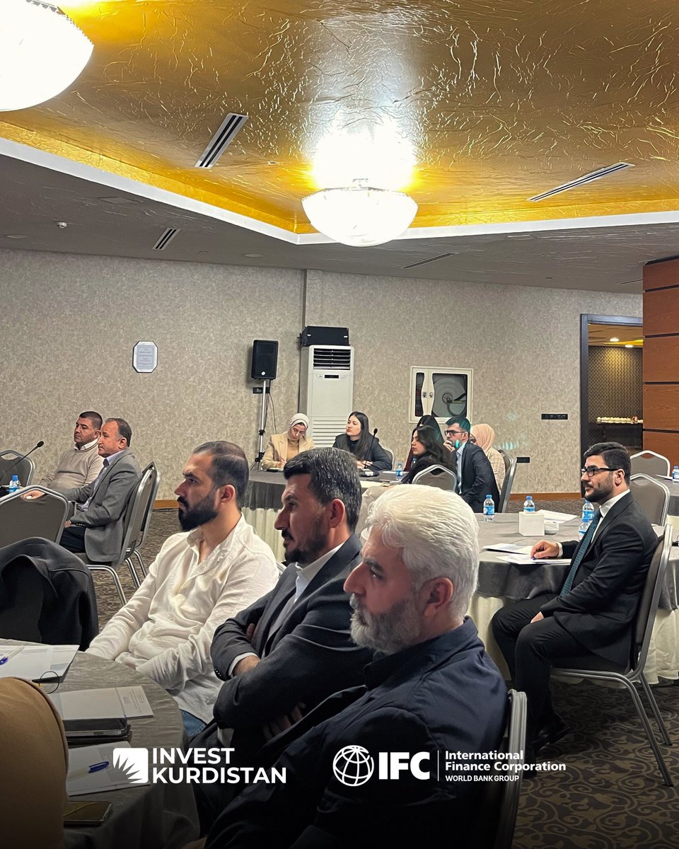 InvestKRI's tweet photo. Today marks the second day of our workshop with the International Finance Corporation (IFC), joined by private sector representatives, as we continue efforts to streamline the investment licensing process.
#InvestKurdistan #StreamlineProcess #StrongerKurdistan https://t.co/pSypo7ZKZS