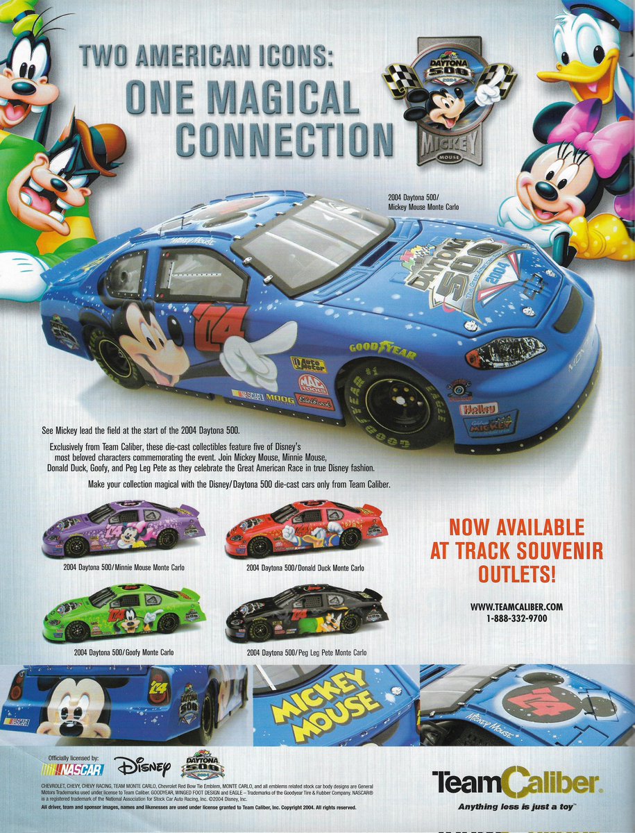 NASCAR and Disney collaborated for special souvenir cars at the