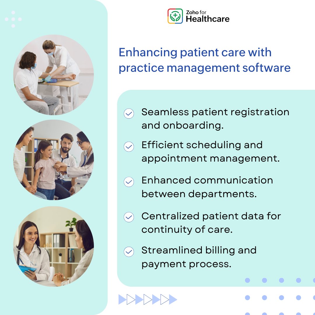 ZohoHealthcare's tweet image. Streamline your process and make your everyday administrative tasks smoother and more efficient with our #practicemanagementsoftware. 

To know more visit zurl.co/7Qj6C 

#ZohoforHealthcare #ClinicManagementSoftware #HealthcareSolutions #PatientCare