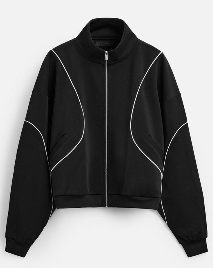 ZARA コントラストテクニカルジャケットがストリート系でイケメン