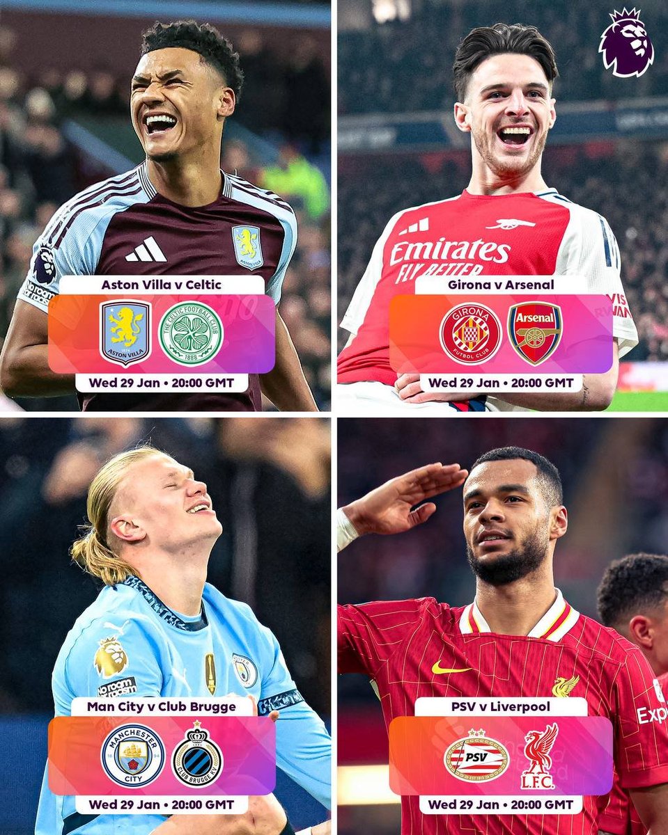 Goal90Reader's tweet photo. Four Premier League clubs in UEFA Champions League action today...

And all matches kick-off at the same time! 🍿 https://t.co/spHEGqRcIO